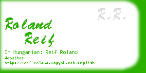 roland reif business card